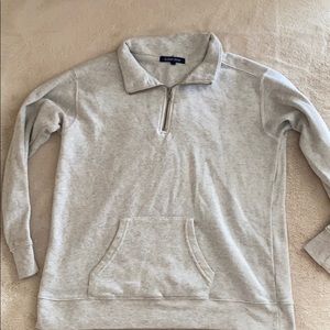 grey fleece quarter zip
